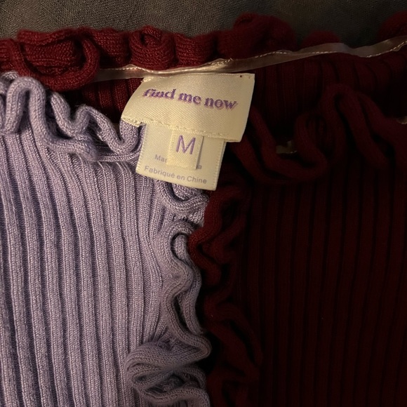 Charlie Off the shoulder knitwear in purple and burgundy - Picture 3 of 3